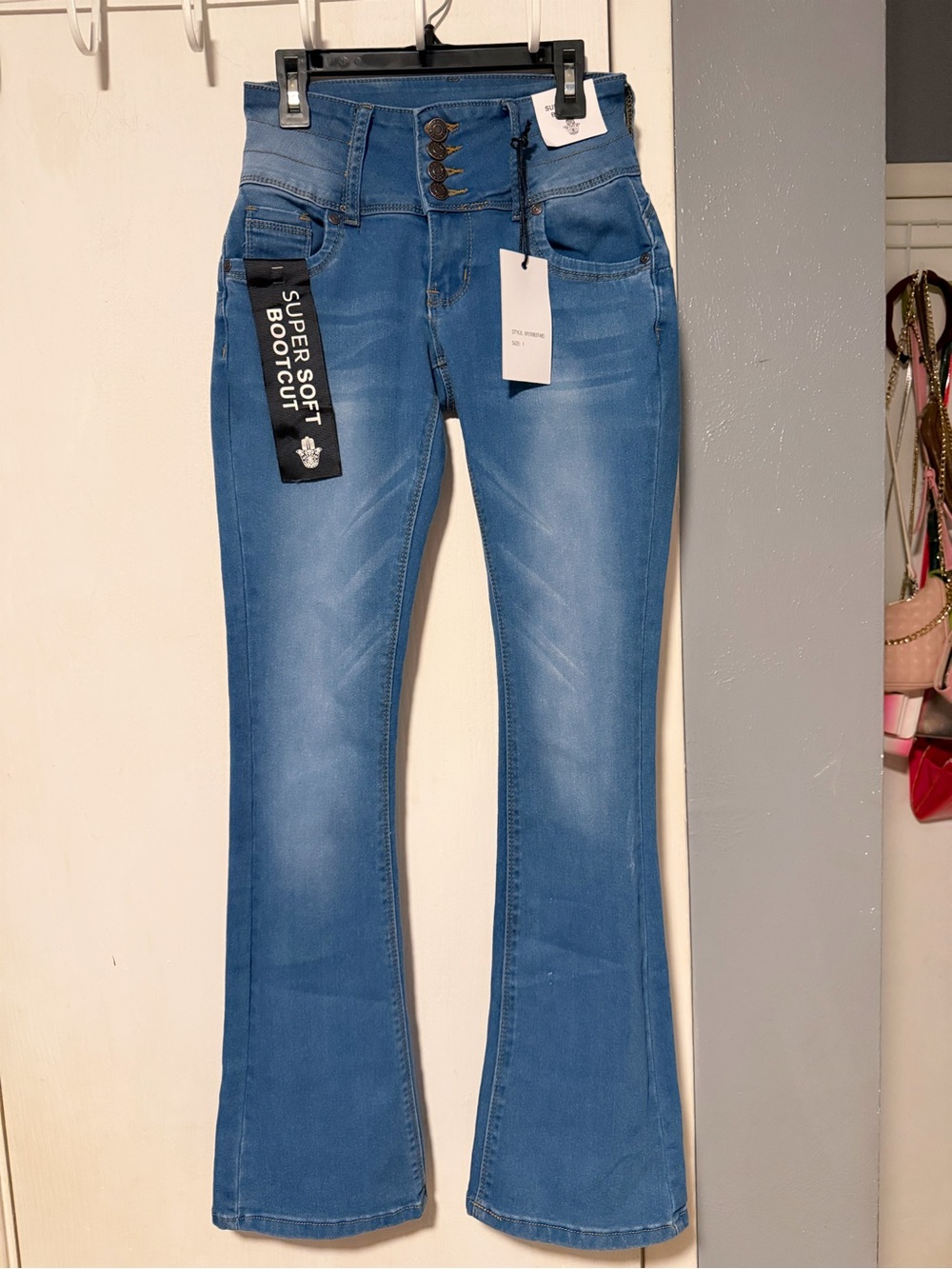 BAMBOO Light Blue Super Soft Boot Cut Jeans